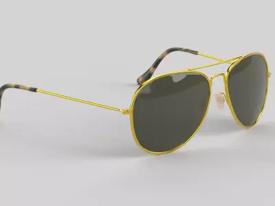 Aviator Eyewear Glasses Low-poly 3D model