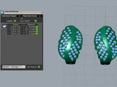jewelry earrings 3D print model