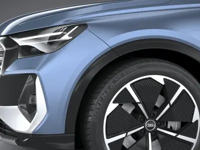 Audi Q4 e-tron s-line 2022 3D model