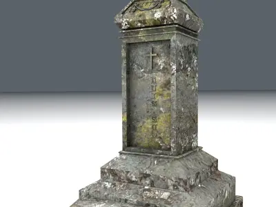 Cemetery 3d model Low-poly 3D model