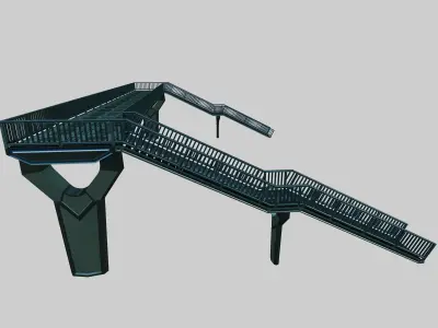 SCIFI-Pedestrian Bridge- Type-1 3D model
