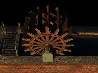 Waterwheel 3D model