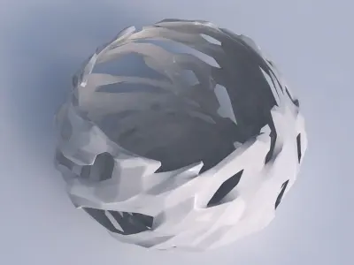 Bowl squeezed twisted with faceted cuts and bulges  3D print model