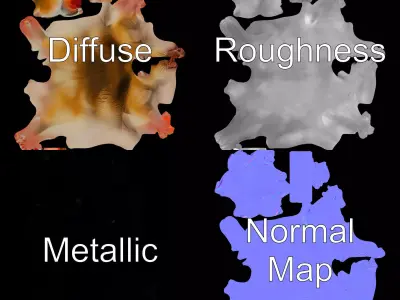 Adorable Mouse Companion model pack Low-poly 3D model