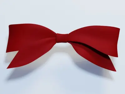 Knotted bow Low-poly 3D model