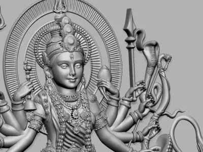 Durga mata 3D print model 3D print model