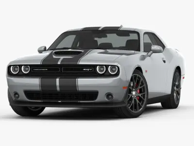 Dodge Challenger SRT 392 2016 detailed interior 3D model