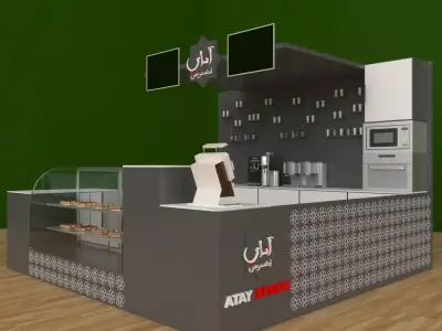 kiosk coffee shop 3D model