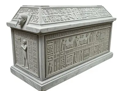 Ancient Sarcophagus Model Pack with Hieroglyphics Low-poly 3D model