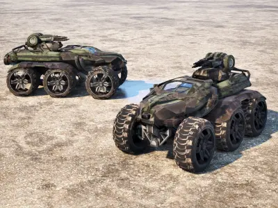 Game Vehicle  Low-poly 3D model