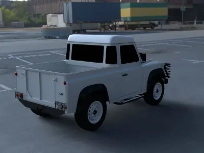 Land Rover Defender 90 Pick Up HDRI 3D model