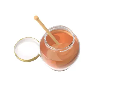 Honey Jar Low-poly 3D model