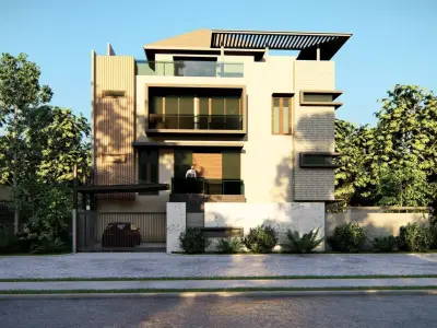 MODERN HOUSE 3D model 4