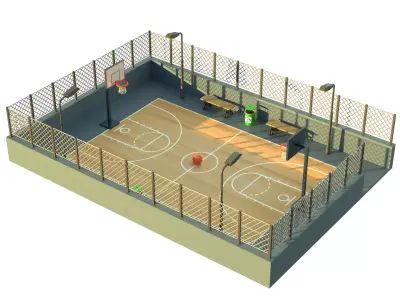 basketball court 3D model