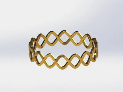 Double Helix Bracelet 3D print model 3D print model