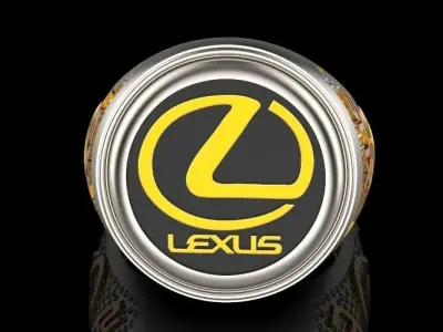 lexus ring Silver Gold  Print 3D print model