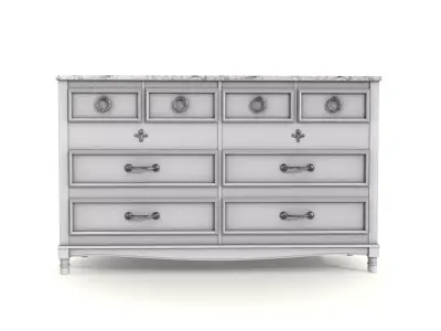 dresser shabby chic Low-poly 3D model