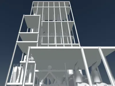 Industrial tower 3D model buy