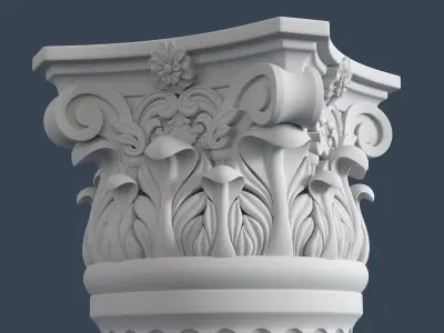 Corinthian Column 007 3D model