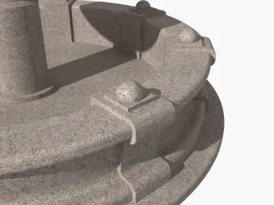 Granite fountain 3D model