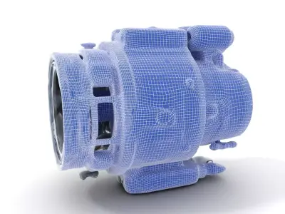 Futuristic Engine Model Pack for SciFi Projects Low-poly 3D model