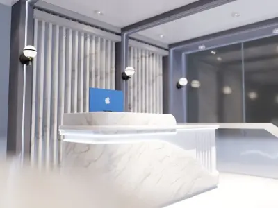 booth design exhibition 3 Low-poly 3D model