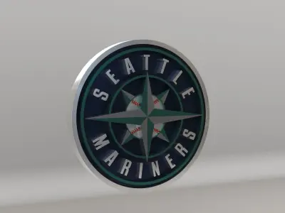 MLB Seattle Marines Team Logo 3D model