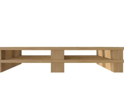 wooden pallet seat  Low-poly 3D model