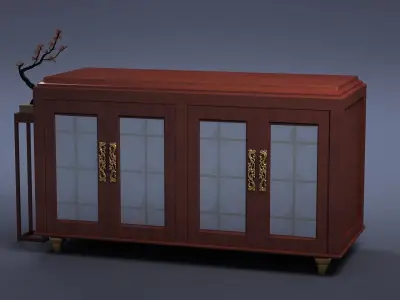 cabinet cabinet wardrobe sofa bed table bookshelve 3D model