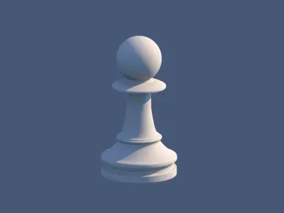 Pawn Chess Piece Low-poly 3D model