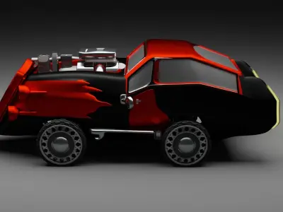 Low poly car 3D model from CGTrader
