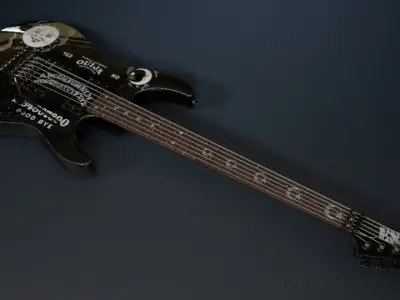 Kirk Hammett - EPS Ouija Guitar  Black 3D model