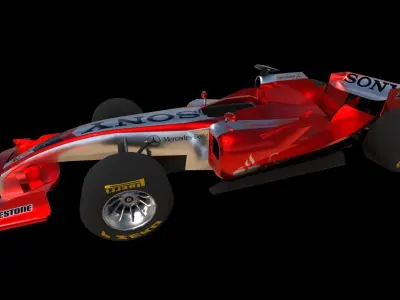 Formula 1 racing car Low-poly 3D model
