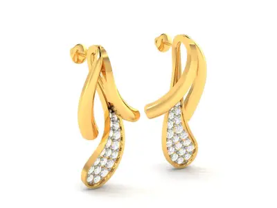 Women Pendant Earrings Set 3dm stl FBX OBJ Render Detail 3D print model