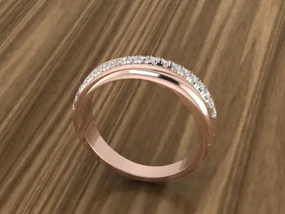 Jewelry Diamond Ring 3D print model 14