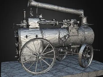 Steam machine  - Portable engine photogrammetry scan 3D model