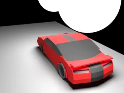 Low Poly Car race Low-poly 3D model