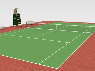 Tennis Court 3D model