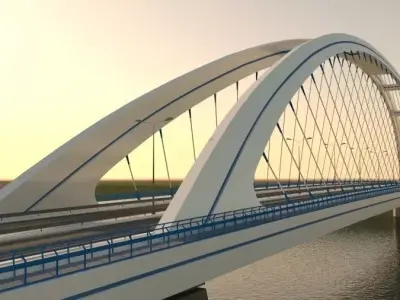 Arched bridge  3D model