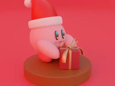 Kirby Christmas version 3D model for 3D print 3D print model