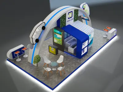 Booth Exhibition Stand a640 3D model