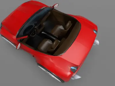 ferrari California cartoon car  Low-poly 3D model
