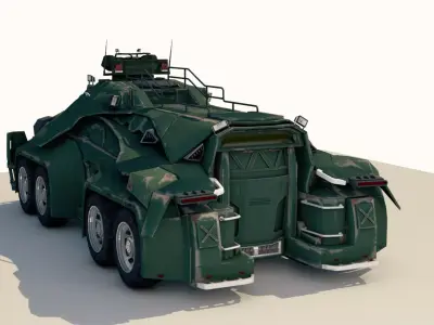 Sci-Fi Military Car 3D model