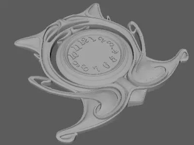 clock golden 3D model