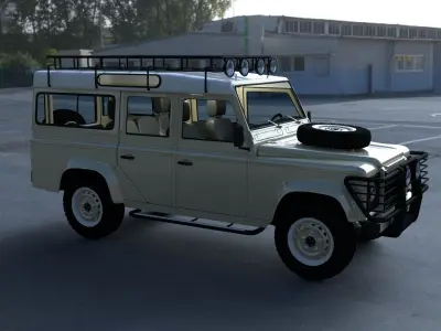 Land Rover Defender 110 Station Wagon HDRI 3D model