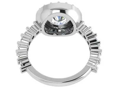 Round Halo Ring 4501 3D print model