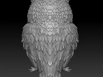 owl  raw 3D print model