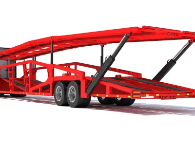 Car Transporter Semi Truck 3D model