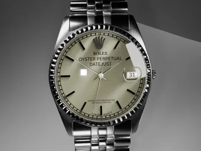 High-Poly 3D Model of a Luxury Rolex Watch 3D model