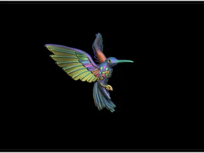 Hummingbird silver 3D print model